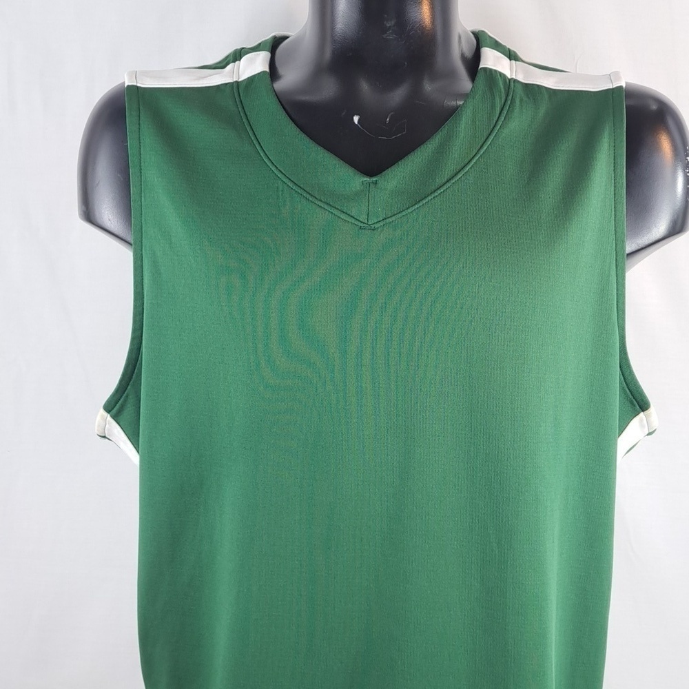 Nike Team Dri-fit green & white trim blank 2XL casual tank top basketball jersey
